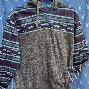 Brown and Burgundy HOOEY Hoodie